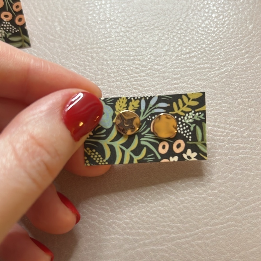 Penny + Grace Rose Gold Stud Earrings Set - Picture 2 of 5